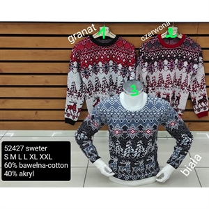 Sweter męski okrągły świąteczna produkt Turecki  S-2XL